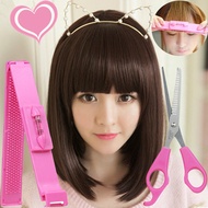 1 set of 3pcs Hair cutter Scissor Hair Trimmer Fringe Cut Tools Hair Cutting Level Ruler Clipper Fri