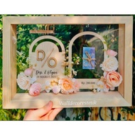Transparent Wooden Money Dowry Frame Transparent Dowry Frame/ Size 8R Double Acrylic Frame/