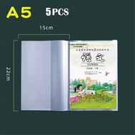 【Clearance】 5 Sheets A4 A5 B5 Textbook Notebook Transparent Book Cover Waterproof Book Case Students