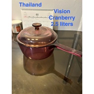 vision cranberry cookware 2 liters