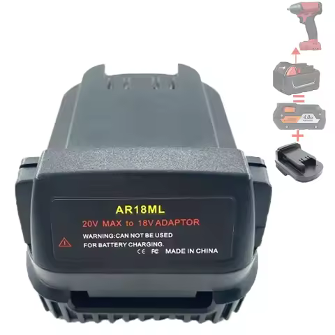 Battery Converter Adapter AR18ML for Milwaukee 18V Li-ion Battery Power Tools Compatible for AEG / R