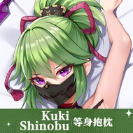 Anime Genshin Impact Kuki Shinobu Double-Sided Print Hing Body Pillowcase Otaku Cosplay Pillow Cover