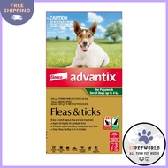 Advantix For Small Dogs & Pups Up To 4Kg Green 4 Pack