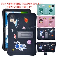 NUMVIBE P60แท็บเล็ตพีซี Pro 11นิ้วเคสตั้งได้ซิลิโคนสำหรับเด็ก N90 NUMVIBE 11 ''เคสแท็บเล็ตกันตกการ์ต