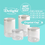 [Crystal Cap plastic container] PET jar bottle plastic container biscuit jar biskut container biskut