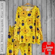 8XL PP 8 Baju tidur plus size 8XL,Pajamas Jumbo Size Pyjamas Nightwear Perempuan Pijama Wanita long 