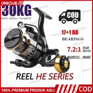 UNIQUE Fishing Reel HE1000 - 7000 10 Kg Strong Power Fishing Reel/ CNC Metal Fish Fishing Reel Fishi