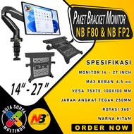 NB F 80 monitor bracket and tray stand with NB FP 2 economical package 1 Premium