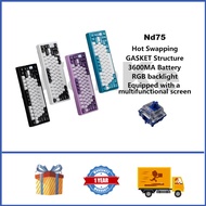 Chilkey ND75 Wireless Aluminum Keyboard 75% RGB Hot Swappable Custom Gaming Keyboard