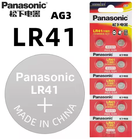 Panasonic AG3 battery LR41 1.5V Cell Coin Alkaline Battery Button Batteries SR41 192 384 SR41SW 392L