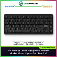 MCHOSE G87 Black Topographic Wireless Gasket Mount Mechanical Keyboard - Speed Gold Switch V2