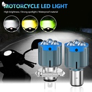 QUENNA Motorcycle Headlight Spot Light LED H4 H6 BA20D Headlight Projector Lens Bulb Motorbike Bulb 
