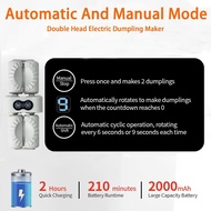 Electric Dumpling Maker Machine, Double Head Automatic Electric Dumpling Machine Maker Mould 2 Modes
