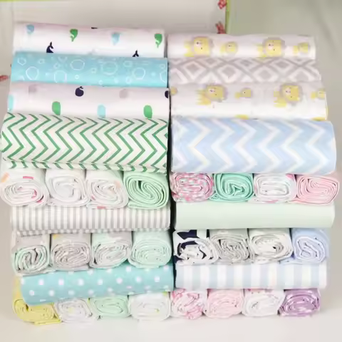4Pcs/Lot 100% Cotton Muslin Flannel Baby Swaddles Soft Newborns Blankets Baby Blankets Newborn Musli