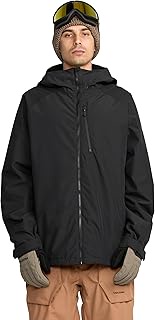 Men's 2836 Insulated Snowboard Jacket – 20K Waterproof, Recycled 2-Layer, Black, Small