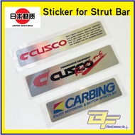 Cusco Racing Sticker For Strut Bar Sticker Carbing for Strut Bar Emblem Cusco