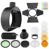 Godox AK-R1 Flash Light Accessories Kit with Godox S-R1 Flash Round Head Adapter for Godox TT685 V86