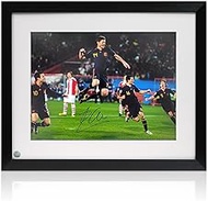 Xabi Alonso Signed Spain Football Photo: 2010 World Cup Goal. Framed