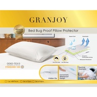 Bed Bug Pillow Protector - Zippered Bed Bug Proof Pillow Protector - Protect Against Bed Bugs Dust M