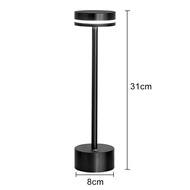 Vimite Rechargeable 3 Color Metal Table Lamp Touching Controls Dimmable Wireless Indoor Lighting Bed