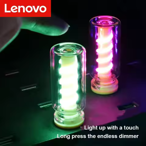 Lenovo USB LED spiral Filament Touch Dimming Bulb 5V Retro LED Bulbs 1W Night Light Camping Incandes