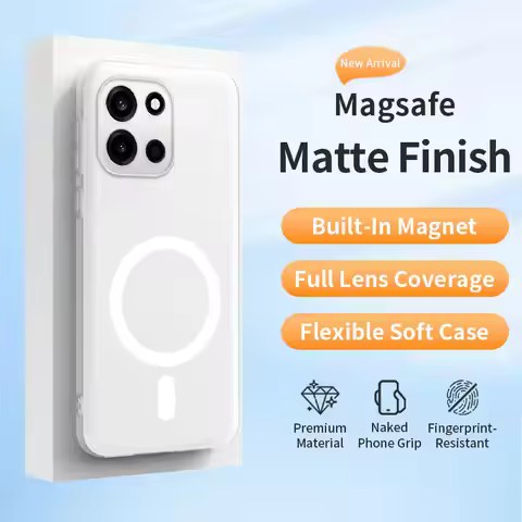 For Magsafe Magnetic Absorption Matte TPU Shell Slim Wireless Charging Phone Case for OnePlus Ace 6V