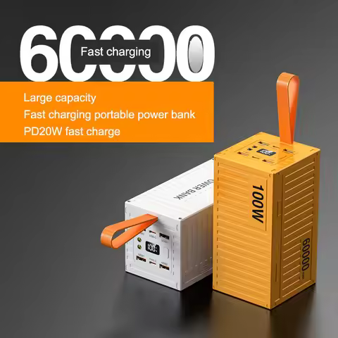 60000mAh Power Bank Fast Charging 22.5W PD QC 3.0 Charger Powerbank Large Battery Capacity powerbank