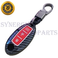 TOMBOL Carbon Smartkey Case Cover Key Nissan Navara Juke March 3 Buttons