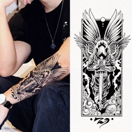 Temporary Tattoo - Waterproof Black Knight Wings Design Sticker, Arm Art for Men and Women