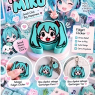 GANTUNGAN Hatsune miku fidget clicker | 3D clicker fidget clicker keychain | Fidget clicker | Clicke