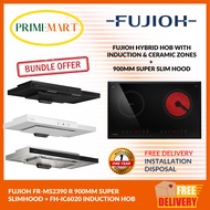 FUJIOH FR-MS2390 R 900MM SUPER SLIM COOKER HOOD+FH-IC6020 HYBRID HOB BUNDLE DEAL