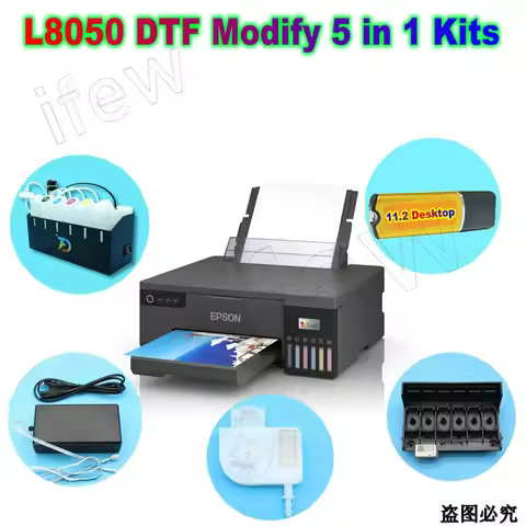 DTF Printer L8050 L18050 Modification Kits Full Set For Epson L18058 L8058 DTF Ink System RIP Usb He