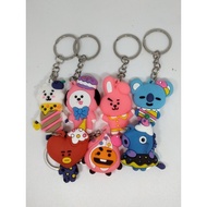 GANTUNGAN BT21 KEYCHAIN WITH CUTE CHARACTER MOTIF KEYCHAIN/ BT21 KEYCHAIN/ COOKY TATA MANG CHIMMY SH
