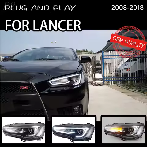 Headlight For Mitsubishi Lancer EX 2008-2016 Car автомобильные товары LED DRL Hella Xenon Lens Hella