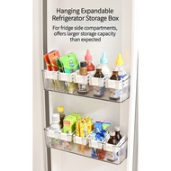 2/3/5 Pcs Fridge Organizer Clip‑on Fridge Organizer Fridge Door Storage Adjustable Fridge Organizer 