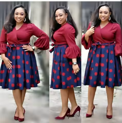 2XL-6XL African Dresses for Women 2025 Summer African Women Printing Plus Size Dress African Clothes