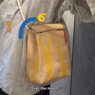 TRAVELCUL Mcdonalds Bag Paper Bag Backpack กระเป๋าเป้ผู้หญิง กระเป๋านักเรียนความจุขนาดใหญ่ Casual Me