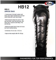 Fairtex Heavy Bag Ankle  HB12  ฺBlack Training MMA Kickboxing (Un-filled) กระสอบทราย แฟร์แท็กซ์ HB12  สีดำ ( ขายแบบไม่บรรจุ) สำหรับการซ้อมมวย