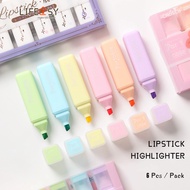 【SG STOCK】 CHOSCH Lipstick Highlight Pen 6 Pcs Per Pack Macaron Theme Lipstick Highlighter