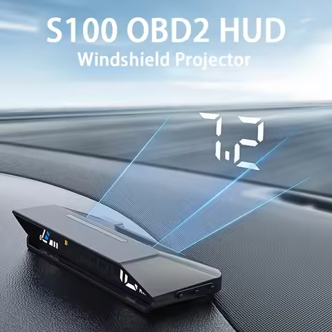 S100 Car HUD OBD2 Multifunctional Head Up Display Speedometer Windshield Projector Tachometer Fuel C