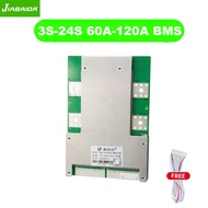 JBD 3S 4S 7S 8S 14S 16S 17S 20S 21S 24S บอร์ด Bms 48V 36V 24V 12V Lifepo4แบตเตอรี่บาลานซ์60A BMS 80A
