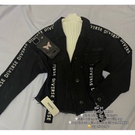 Preloved denim branded jacket & new Lovito white top