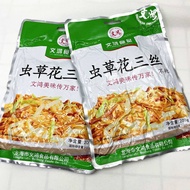 虫草花三丝200g竹笋丝虫草花金针菇凉菜开胃酱菜香辣开袋即食 Cordyceps Flower Three Silk 200g Bamboo Shoot Silk Worm Flower Flammu