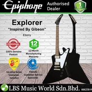 Epiphone EIXPEBNH1 Explorer "Inspired by Gibson" Electric Guitar - Ebony (EIXPEBNH1)