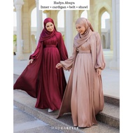 HADYA ABAYA Haurabelle Set Abaya cardigan muslimah long dress jubah muslimah cantik bridesmaid