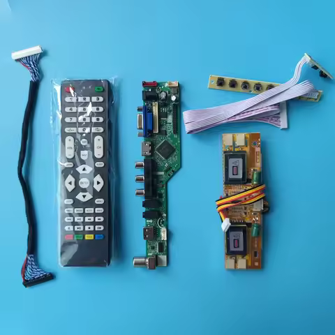 Kit For MT170EN01 4CCFL 30Pin 17.0" LCD monitor TV Controller board keyboard+Remote+Inverter LVDS VG