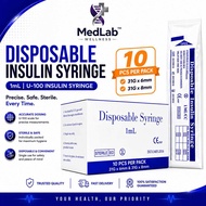 Insulin Syringe 1mL 31G x 6mm | 31G 8mm (10 & 100 syringes pack)