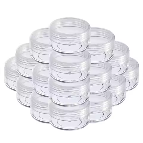20Pcs 2g 3g 5g 10g 15g 20g 30g Portable Plastic Cosmetic Empty Jars Clear Bottles Eyeshadow Makeup C