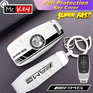 【Mr.Key】AMG Style Key Cover Case For Mercedes Benz C200 E3000 GLC CLA GLB GLS W177 W205 W213 W222