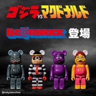 🇯🇵日本直送🇯🇵 🇯🇵日本行貨🇯🇵  #2003 Medicom Toy Bearbrick BE@RBRICK GODZILLA vs McDonald 聯乘 ゴジラVSマクドナルド 150% 4体